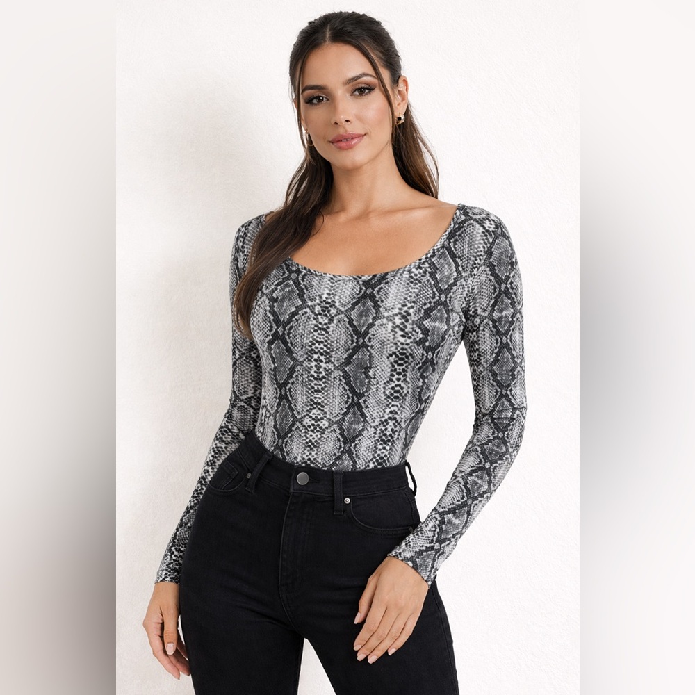 Boutique Snake Print Bodysuit